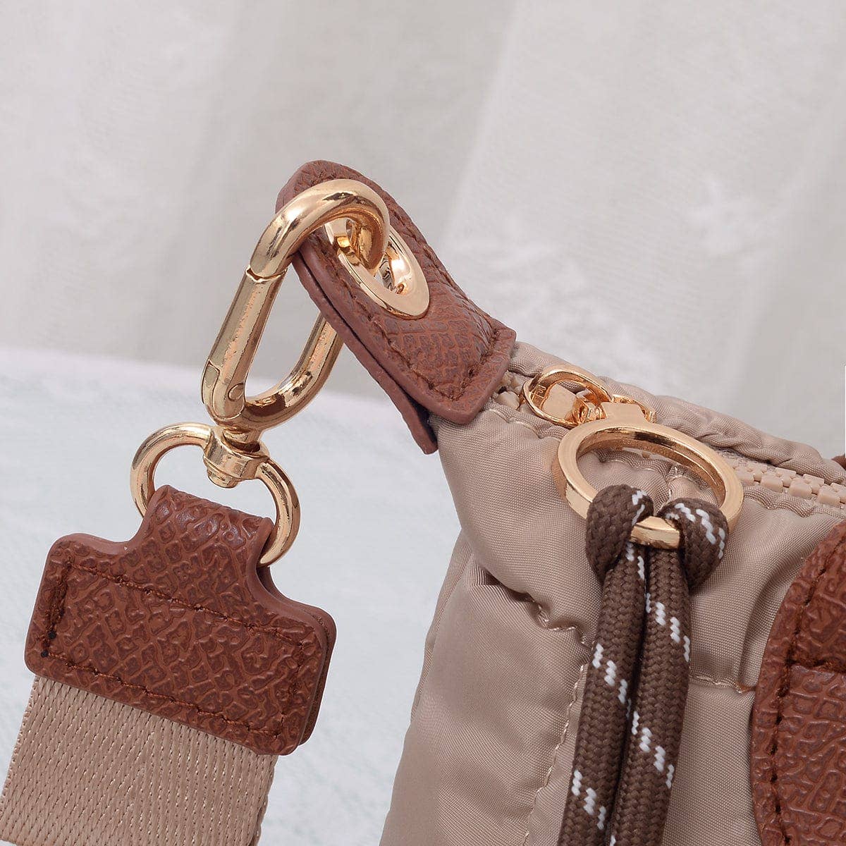 Quilted Puffer Satchel/Crossbody Bag