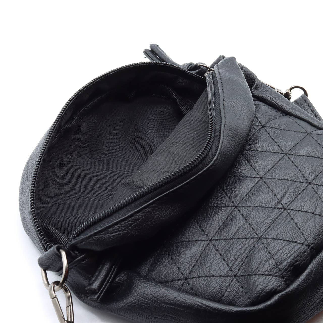 Vegan Leather Mini Quilt Crossbody bag