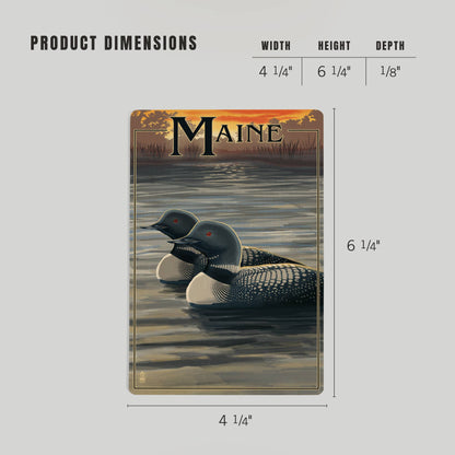 Maine Loon WOOD POSTCARD