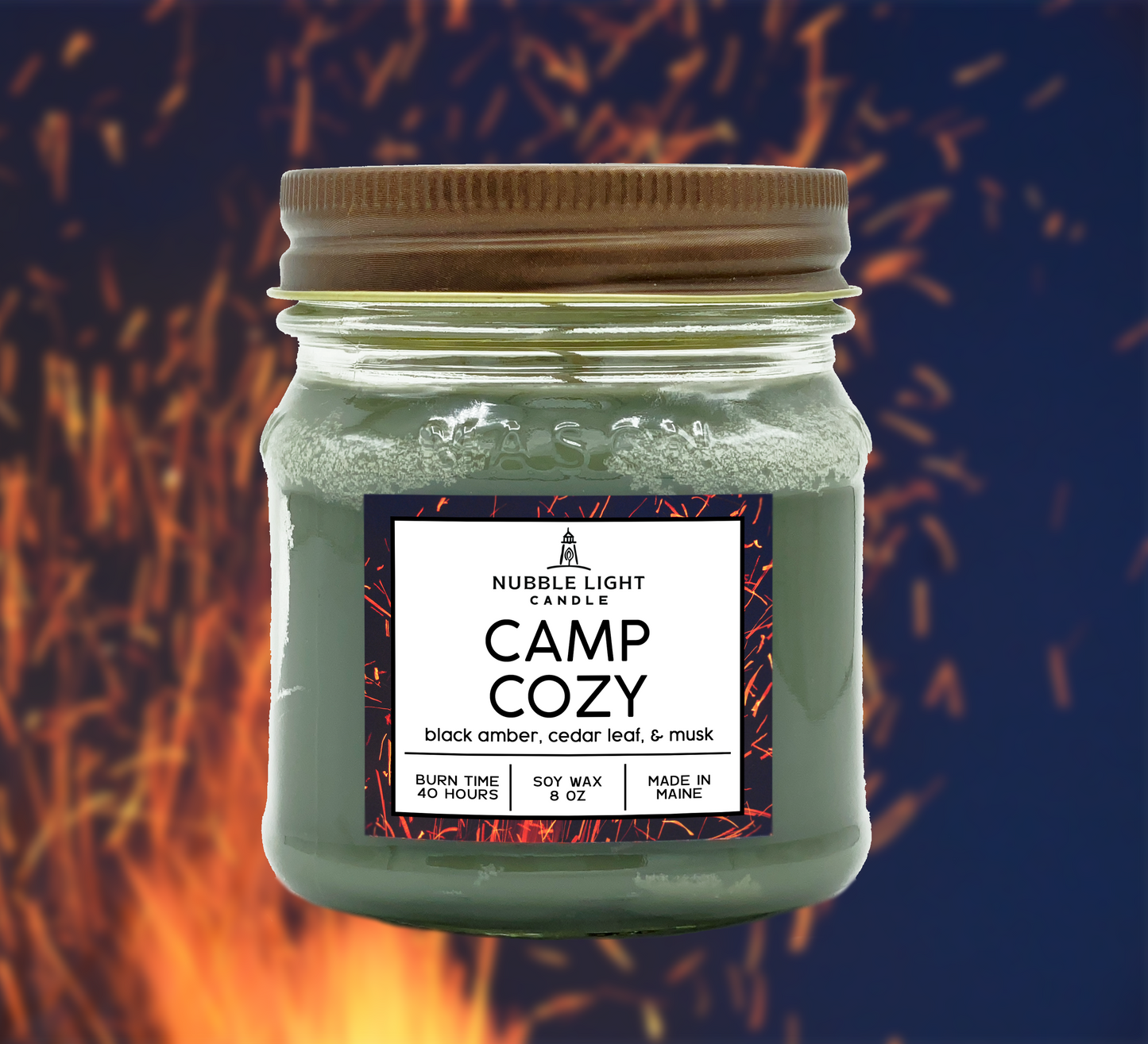 Camp Cozy 8oz. Scented Soy Candle