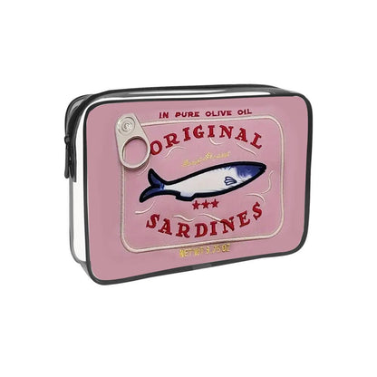 Sardine Can Print PVC Cosmetic Bag Clear Makeup bag