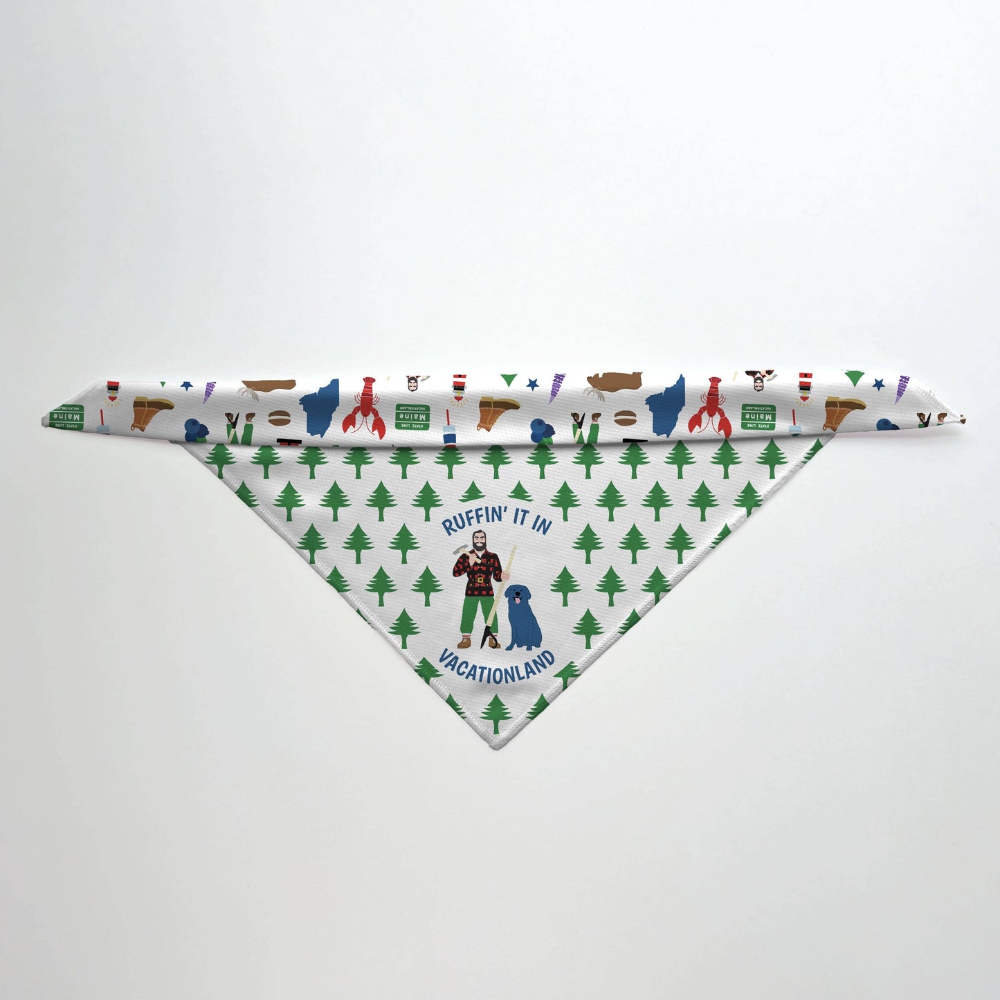 Maine Paul Bunyan Vacationland Reversible Dog Bandana