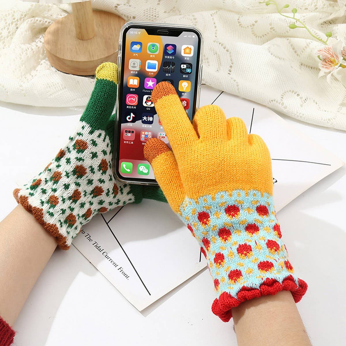 Cute Knit Gloves for Women  Touchscreen
