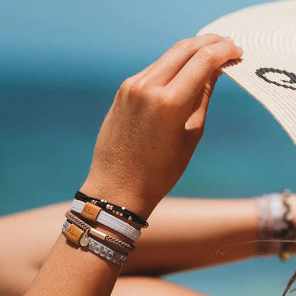 "Fierce" Cheetah and Muted Tones Hair Tie + Wrist Bands