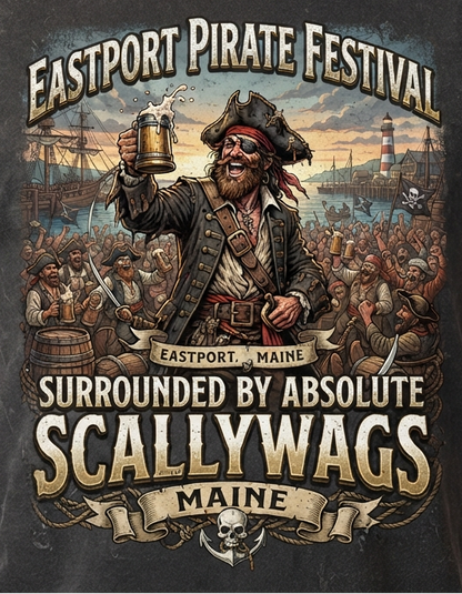 PRE-ORDER Adult Eastport Pirate Festival Shirts, Crewnecks & Hoodies-SALE