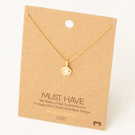 Flower Opal Pendant Necklace
