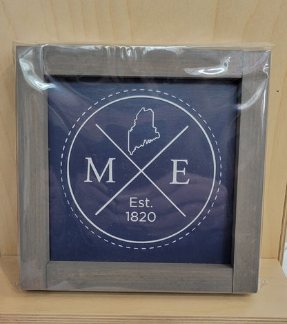 7x7 Framed Maine Signs