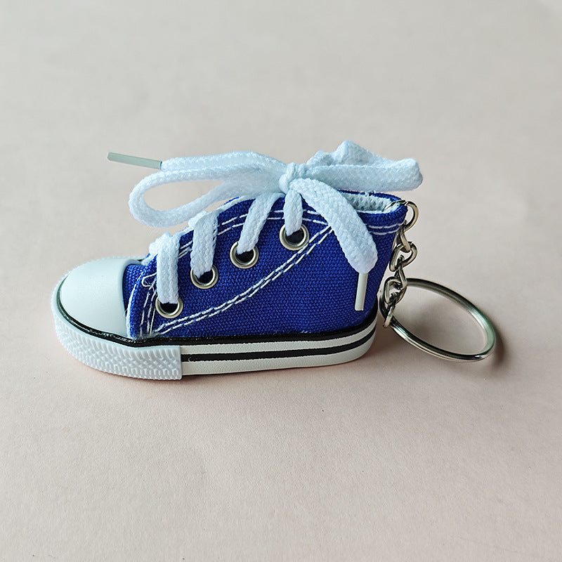 Canvas Rubber Sole Sneakers Novelty Key Chain