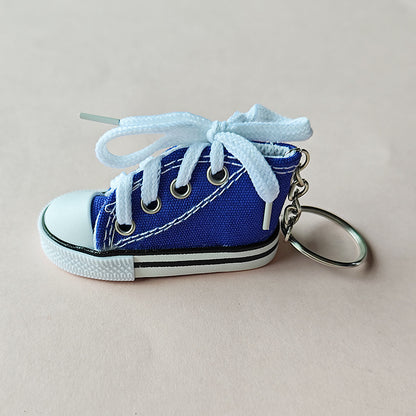 Canvas Rubber Sole Sneakers Novelty Key Chain