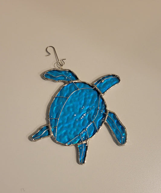 Cliff Stained Glass Turtle