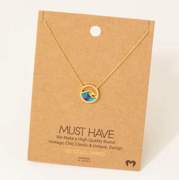 Must Have - Silver Circle Wave Necklace