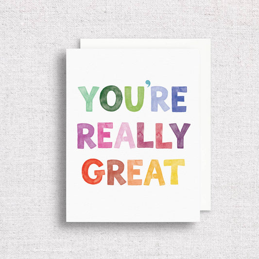 Gert. & Co. "You're Really Great" Rainbow Greeting Card | Friendship