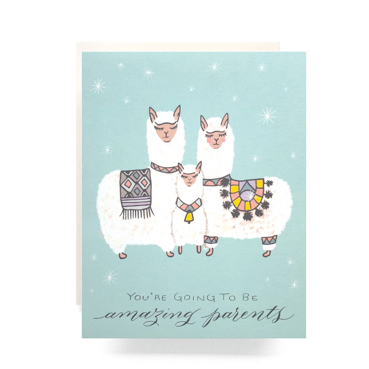 Antiquaria Alpaca Baby Greeting Card
