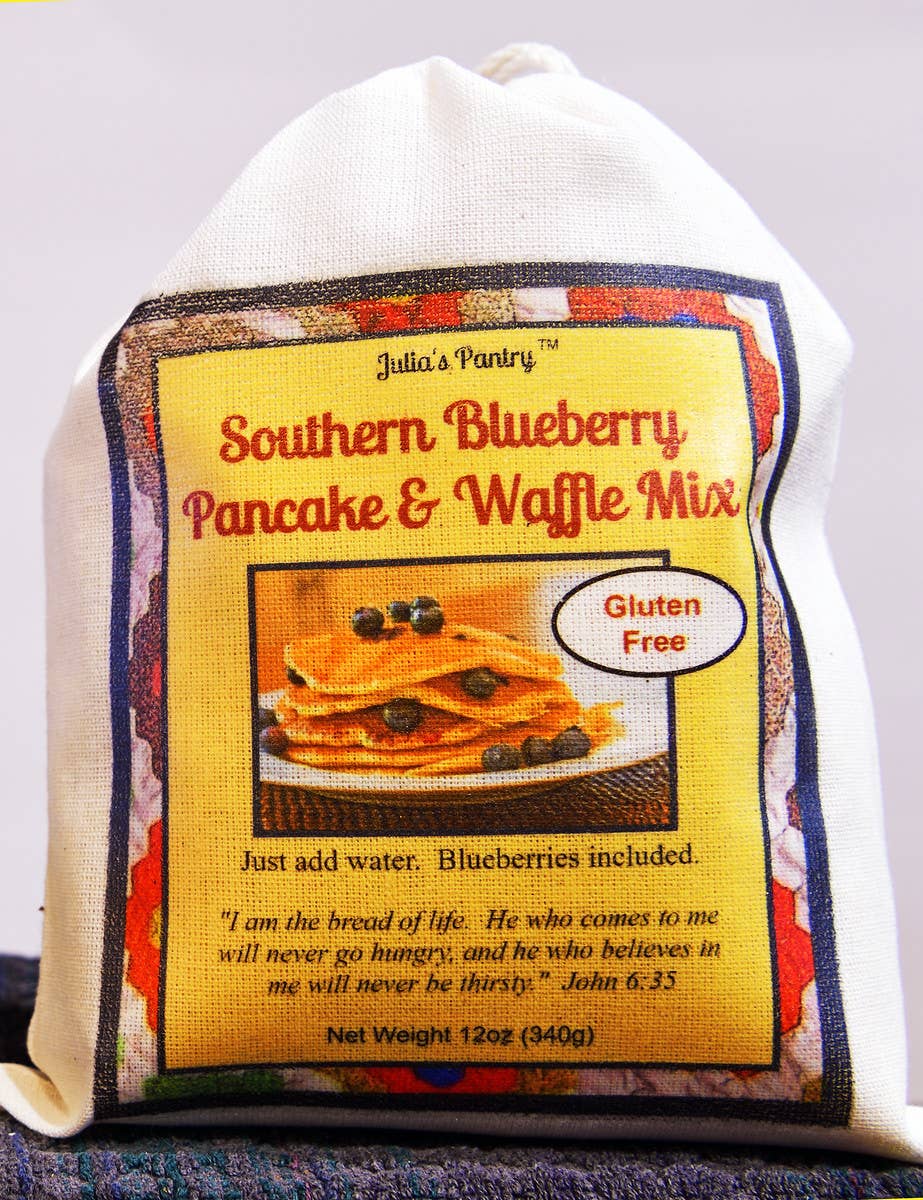 Julia's Southern Foods Gluten Free Blueberry Pancakes, 12oz Cloth Bag