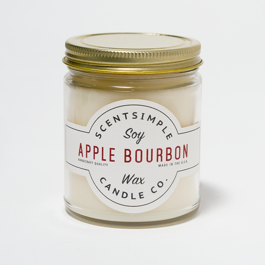 ScentSimple Candle Co. Apple Bourbon Scented Soy Wax Candle