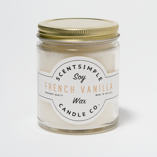 ScentSimple Candle Co. French Vanilla Scented Soy Wax Candle