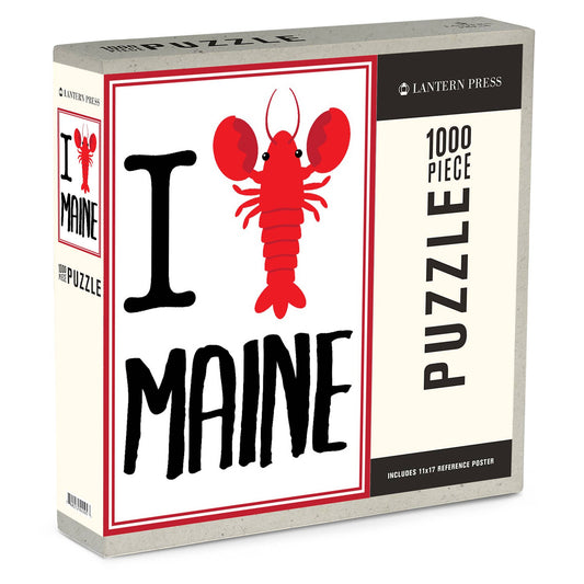 1000 PIECE PUZZLE Maine, I Lobster Maine, Vector