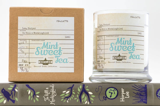 North Ave Candles Mint Sweet Tea / To Kill a Mockingbird / book candle