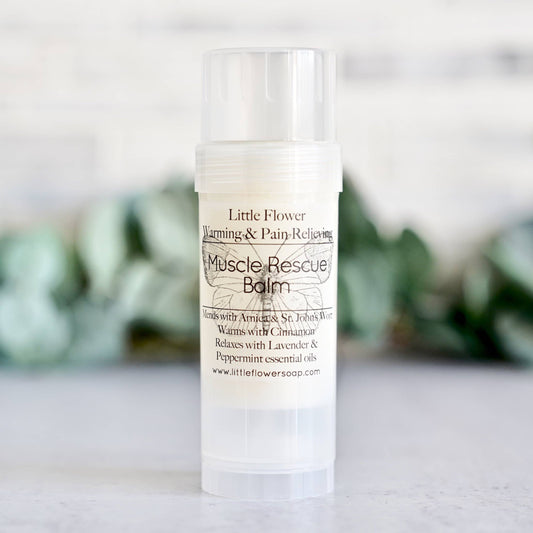 The Little Flower Soap Co Muscle Rescue Balm Tube