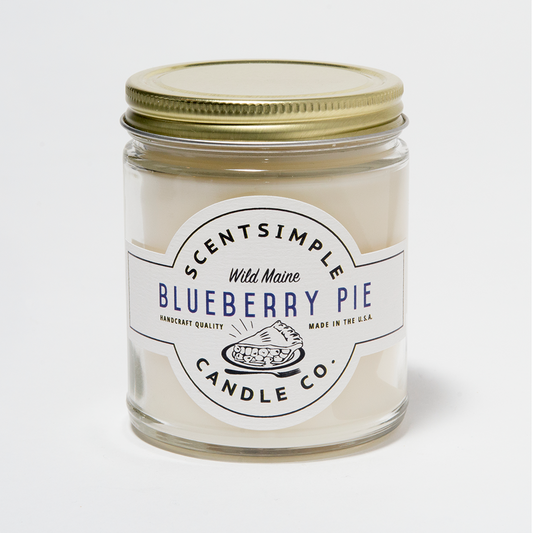 ScentSimple Candle Co. Blueberry Pie Scented Soy Wax Candle