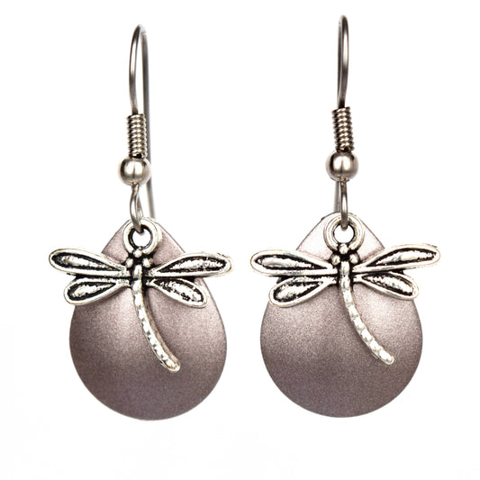 Blush Dragon Fly Earrings Everyday Nature Jewelry Handmade