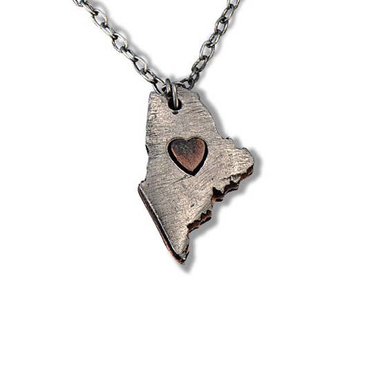 Anju Jewelry Home State Jewelry - Pewter State Necklace