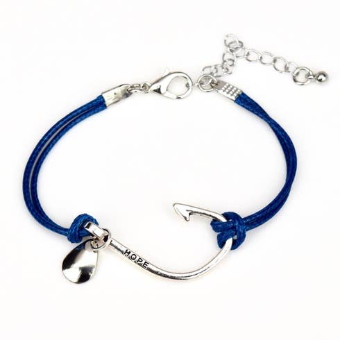 Fish Hook Bracelet W/ Silver
